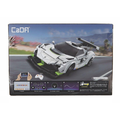 CADA CADA RC FANTASMA RACE CAR - 322 pcs - WHITE BLACK 1/20