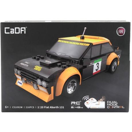 CADA FIAT RC ABARTH 131 N 3 RALLY - BLACK YELLOW 1/20