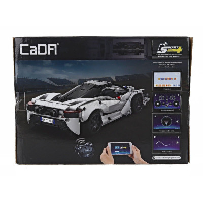 CADA CADA RC STORM SPORTS CAR - 402 pcs - WHITE BLACK 1/16