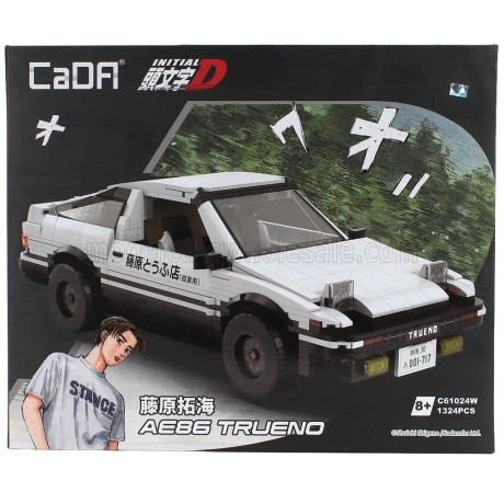 CADA TOYOTA TRUENO GRANDE -  INITIAL-D TV SERIES - 1324 pcs - WHITE BLACK 1/10