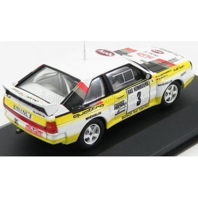 CMR AUDI SPORT QUATTRO AUDI TEAM HB N 3 2nd RALLY MONTECARLO 1985 W.ROHRL - C.GEISTDORFER - WHITE YELLOW 1/43