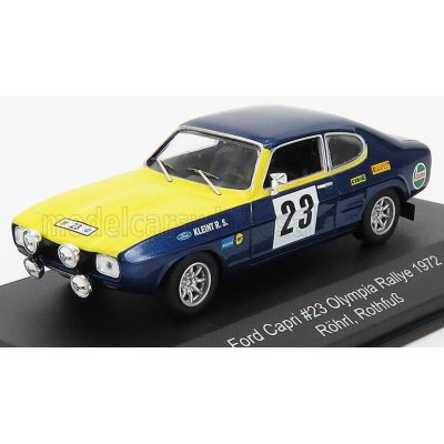 CMR FORD ENGLAND CAPRI 2600 GT N 23 RALLY OLYMPIA ERC 1972 W.ROHRL - H. ROTHFUß - BLUE YELLOW 1/43