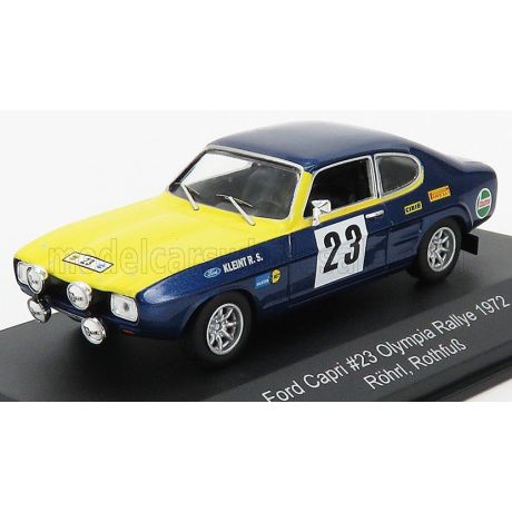 CMR FORD ENGLAND CAPRI 2600 GT N 23 RALLY OLYMPIA ERC 1972 W.ROHRL - H. ROTHFUß - BLUE YELLOW 1/43