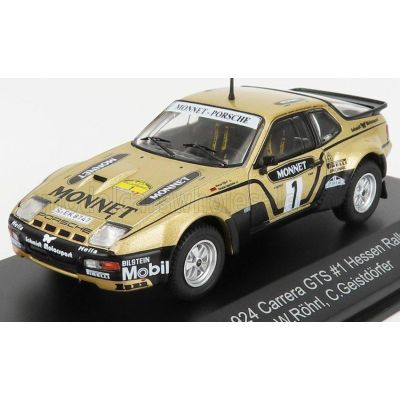 CMR PORSCHE 924 CARRERA GTS N 1 WINNER RALLY HESSEN 1981 W.ROHRL - C.GEISTDORFER - GOLD BLACK 1/43