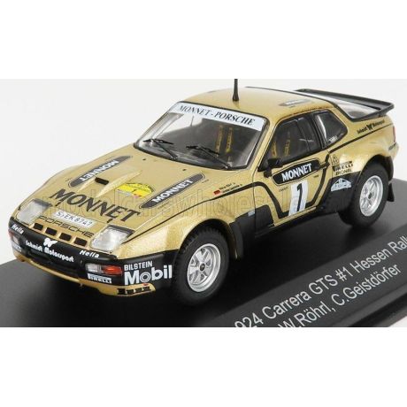 CMR PORSCHE 924 CARRERA GTS N 1 WINNER RALLY HESSEN 1981 W.ROHRL - C.GEISTDORFER - GOLD BLACK 1/43