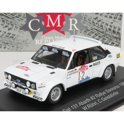 CMR FIAT 131 ABARTH N 2 RALLY SANREMO 1980 W.ROHRL - C.GEISTDORFER - WHITE 1/43