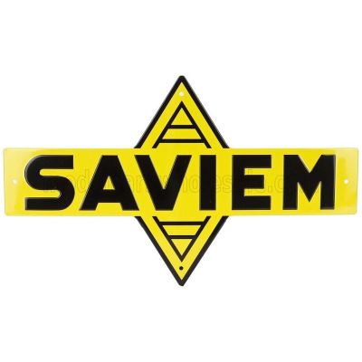 EDICOLA ACCESSORIES METAL PLATE - SAVIEM - YELLOW BLACK 1/1