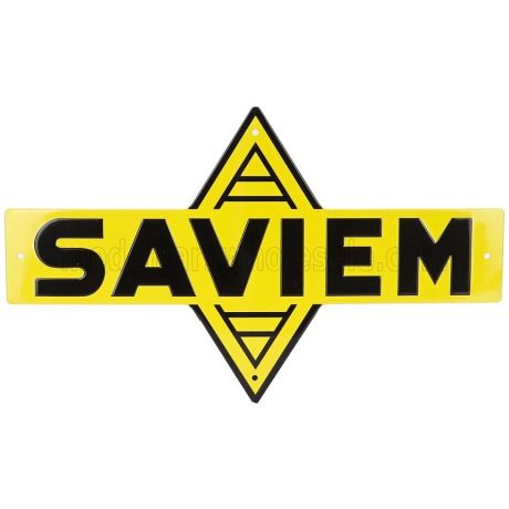 EDICOLA ACCESSORIES METAL PLATE - SAVIEM - YELLOW BLACK 1/1