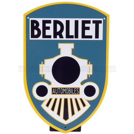 EDICOLA ACCESSORIES METAL PLATE - BERLIET AUTOMOBILES - GREY WHITE BLACK 1/1
