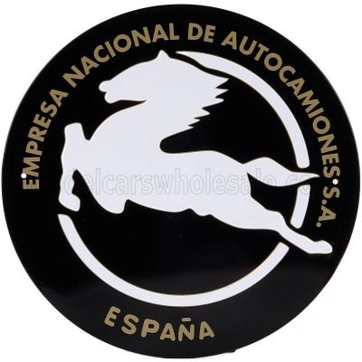 EDICOLA ACCESSORIES METAL ROUND PLATE - EMPRESA NACIONAL DE AUTOCAMIONES S.A. - BLACK WHITE 1/1