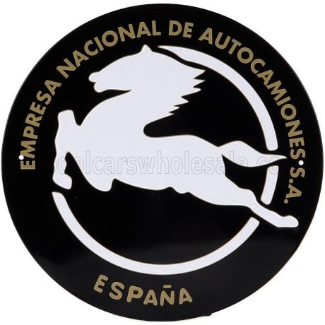 EDICOLA ACCESSORIES METAL ROUND PLATE - EMPRESA NACIONAL DE AUTOCAMIONES S.A. - BLACK WHITE 1/1