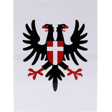 EDICOLA ACCESSORIES METAL PLATE - MILITARY PANZER REGIMENT WWII - WHITE 1/1