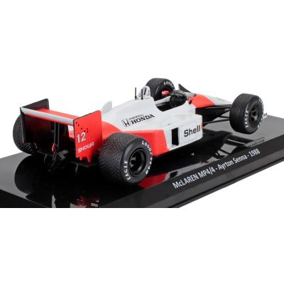 EDICOLA McLAREN F1  MP4/4 HONDA N 12 WORLD CHAMPION SEASON 1988 AYRTON SENNA - DAMAGE BLISTER BOX - RED WHITE 1/24