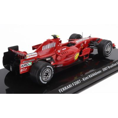 EDICOLA FERRARI F1  F2007 N 6 WORLD CHAMPION WINNER BRAZILIAN GP KIMI RAIKKONEN 2007 - DAMAGE BLISTER BOX - RED MET 1/24