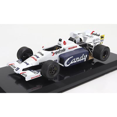 EDICOLA TOLEMAN F1  TG184 HART TURBO N 19 SEASON 1984 AYRTON SENNA - DAMAGE BLISTER BOX - WHITE BLUE 1/24