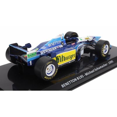 EDICOLA BENETTON F1 B195 TEAM MILD SEVEN RENAULT N 1 WORLD CHAMPION SEASON 1995 MICHAEL SCHUMACHER - DAMAGE BLISTER BOX - BLUE Y
