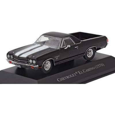 EDICOLA CHEVROLET EL CAMINO PICK-UP 1970 - CON VETRINA - WITH SHOWCASE - BLACK WHITE 1/43
