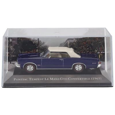 EDICOLA PONTIAC TEMPEST LE MANS GTO CABRIOLET CLOSED 1965 - CON VETRINA - WITH SHOWCASE - BLUE BEIGE 1/43
