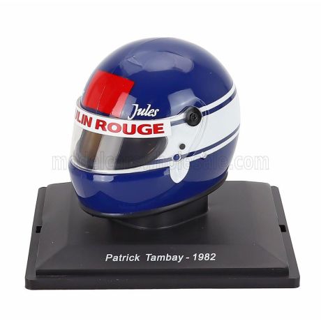 EDICOLA HELMET F1  CASCO HELMET PATRICK TAMBAY TEAM SCUDERIA FERRARI 126 C2 SEASON 1982 - BLUE WHITE 1/5