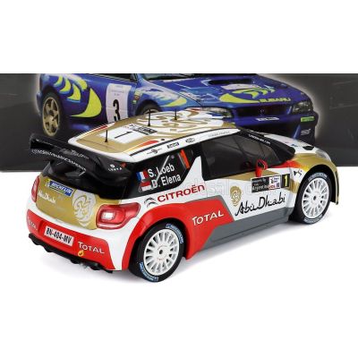 EDICOLA CITROEN DS3 WRC TOTAL ABU DHABI N 1 RALLY ARGENTINA 2013 S.LOEB - D.ELENA - RED GOLD WHITE 1/18