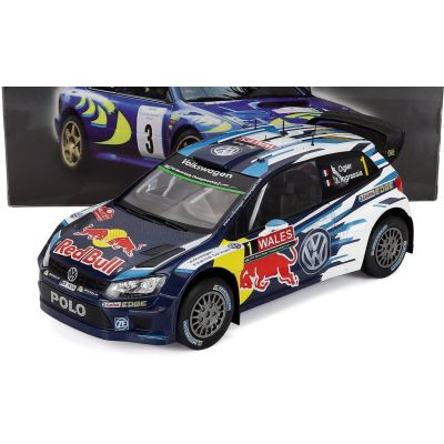 EDICOLA VOLKSWAGEN POLO WRC TEAM VOLKSWAGEN MOTORSPORT RED BULL N 1 WINNER RALLY WALES GB 2015 SEBASTIEN OGIER - JULIEN INGRASSI