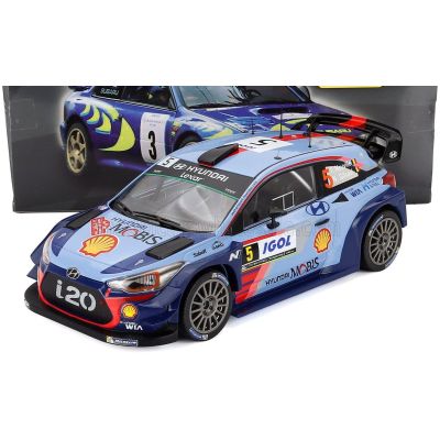 EDICOLA HYUNDAI i20 WRC COUPE N 5 WINNER RALLY TOUR DE CORSE 2017 T.NEUVILLE - N.GILSOUL - 2 TONE BLUE 1/18