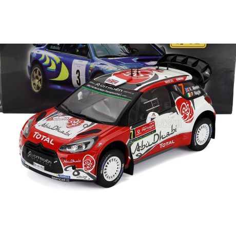 EDICOLA CITROEN DS3 WRC TEAM TOTAL ABU DHABI N 7 WINNER RALLY PORTUGAL 2016 K.MEEKE - P.NAGLE - RED WHITE 1/18