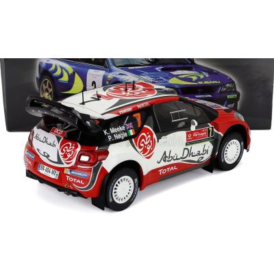 EDICOLA CITROEN DS3 WRC TEAM TOTAL ABU DHABI N 7 WINNER RALLY PORTUGAL 2016 K.MEEKE - P.NAGLE - RED WHITE 1/18