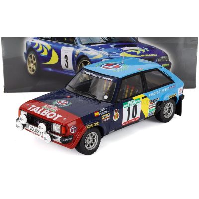 EDICOLA TALBOT SUNBEAM LOTUS (night version) N 10 RALLY PORTUGAL 1983 ANTONIO ZANINI - VICTOR SABATER - 2 TONE BLUE RED 1/18