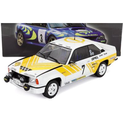 EDICOLA OPEL ASCONA 400 (night version) N 7 WINNER RALLY SWEDEN 1980 ANDERS KULLANG - BRUNO BERGLUND - WHITE YELLOW 1/18