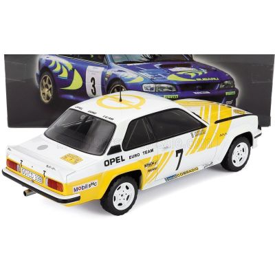 EDICOLA OPEL ASCONA 400 (night version) N 7 WINNER RALLY SWEDEN 1980 ANDERS KULLANG - BRUNO BERGLUND - WHITE YELLOW 1/18
