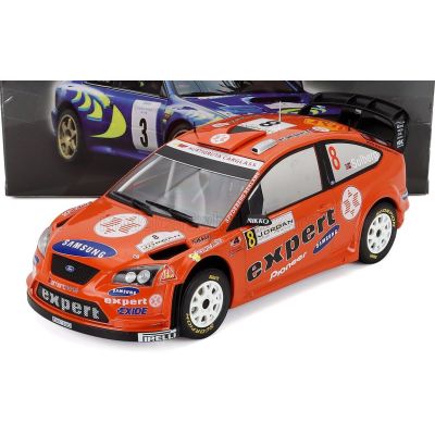 EDICOLA FORD ENGLAND FOCUS RS WRC07 EXPERT N 8 RALLY JORDAN 2008 HENNING SOLBERG - CATO MENKERUD - ORANGE 1/18