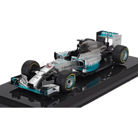 EDICOLA MERCEDES GP F1  W05 AMG PETRONAS N 44 WORLD CHAMPION SEASON 2014 LEWIS HAMILTON - BLISTER BOX - SILVER GREEN 1/24