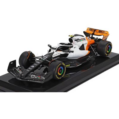 EDICOLA McLAREN F1  MCL60 TEAM McLAREN N 4 MONACO GP 2023 LANDO NORRIS - BLISTER BOX - BLACK WHITE ORANGE 1/24