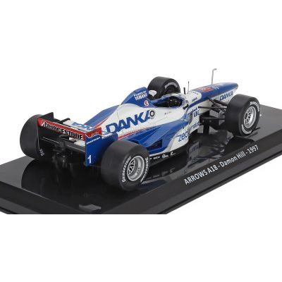 EDICOLA ARROWS F1  A18 N 1 SEASON 1997 DAMON HILL - BLISTER BOX - WHITE BLUE 1/24