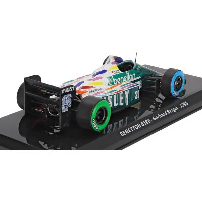 EDICOLA BENETTON F1  BMW B186 BENETTON N 20 SEASON 1986 GERHARD BERGER - BLISTER BOX - GREEN WHITE 1/24