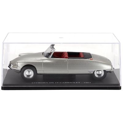 EDICOLA CITROEN DS19 CABRIOLET OPEN 1963 - CON VETRINA - WITH SHOWCASE - SILVER 1/24