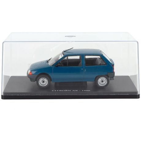 EDICOLA CITROEN AX 1986 - CON VETRINA - WITH SHOWCASE - BLUE 1/24