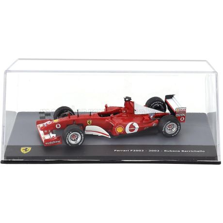 EDICOLA FERRARI F1  F2002 N 2 SEASON 2002 RUBENS BARRICHELLO - CON VETRINA - WITH SHOWCASE - RED 1/43