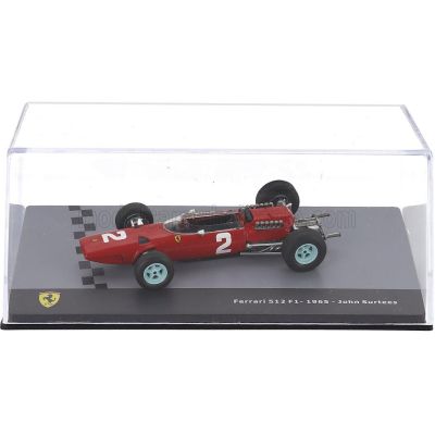 EDICOLA FERRARI F1  512 N 2 SEASON 1965 JOHN SURTEES - CON VETRINA - WITH SHOWCASE - RED 1/43