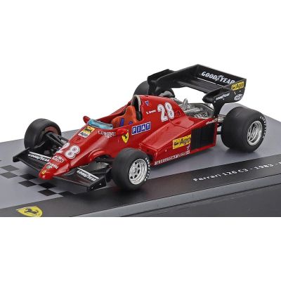 EDICOLA FERRARI F1  126C3 N 28 SEASON 1983 RENE ARNOUX - CON VETRINA - WITH SHOWCASE - RED 1/43
