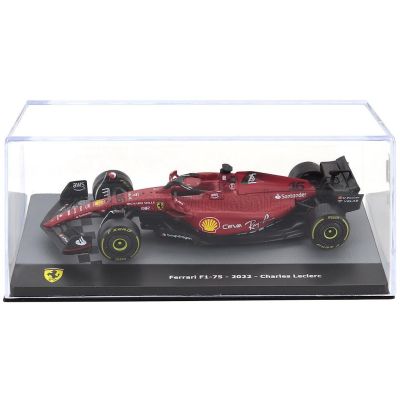 EDICOLA FERRARI F1-75 SCUDERIA FERRARI N 16 SEASON 2022 CHARLES LECLERC - CON VETRINA - WITH SHOWCASE - RED BLACK 1/43