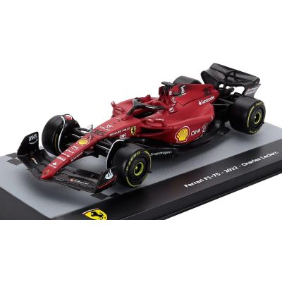 EDICOLA FERRARI F1-75 SCUDERIA FERRARI N 16 SEASON 2022 CHARLES LECLERC - CON VETRINA - WITH SHOWCASE - RED BLACK 1/43