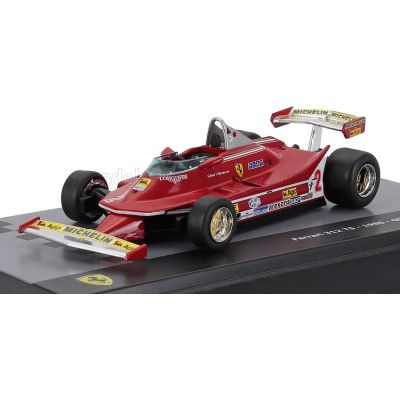 EDICOLA FERRARI F1  312 T5 N 2 SEASON 1980 GILLES VILLENEUVE - CON VETRINA - WITH SHOWCASE - RED 1/43