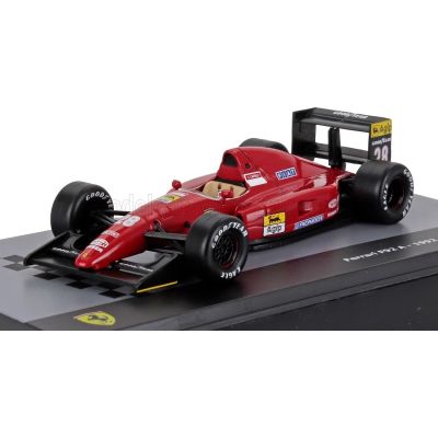 EDICOLA FERRARI F1  F92A TEAM SCUDERIA FERRARI SPA N 28 SEASON 1992 IVAN CAPELLI - CON VETRINA - WITH SHOWCASE - RED BLACK 1/43