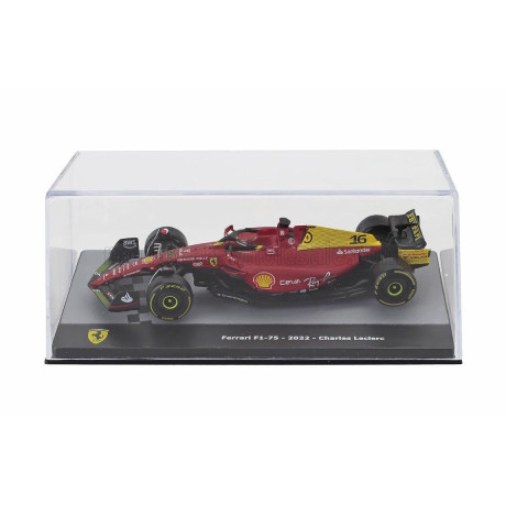 EDICOLA FERRARI F1-75 SCUDERIA FERRARI N 16 POLE POSITION AND 2nd MONZA ITALY GP 2022 CHARLES LECLERC - CON VETRINA - WITH SHOWC