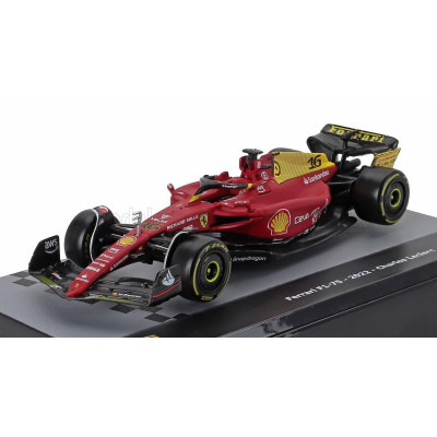 EDICOLA FERRARI F1-75 SCUDERIA FERRARI N 16 POLE POSITION AND 2nd MONZA ITALY GP 2022 CHARLES LECLERC - CON VETRINA - WITH SHOWC
