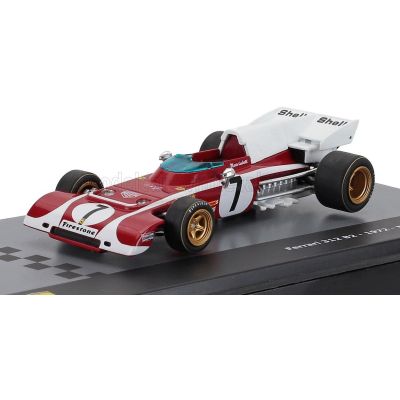 EDICOLA FERRARI F1  312B2 N 7 SEASON 1972 MARIO ANDRETTI - CON VETRINA - WITH SHOWCASE - RED WHITE 1/43