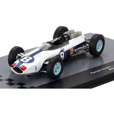 EDICOLA FERRARI F1  512 N 8 3rd MEXICO GP 1964 LORENZO BANDINI - CON VETRINA - WITH SHOWCASE - WHITE BLUE 1/43