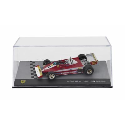 EDICOLA FERRARI F1  312T3 N 11 WORLD CHAMPION (THE FIRST TWO GPs) 1979 JODY SCHECKTER - CON VETRINA - WITH SHOWCASE - RED 1/43
